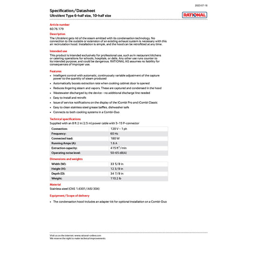 Spec Sheet