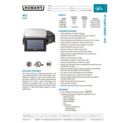 Spec Sheet