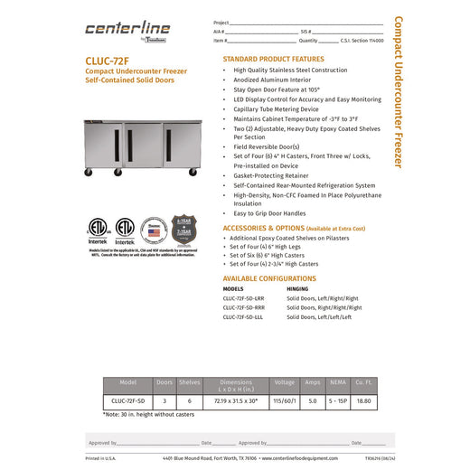 Spec Sheet