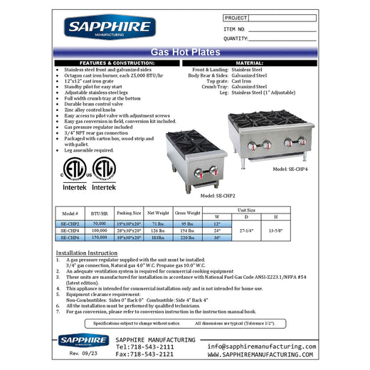 Spec Sheet