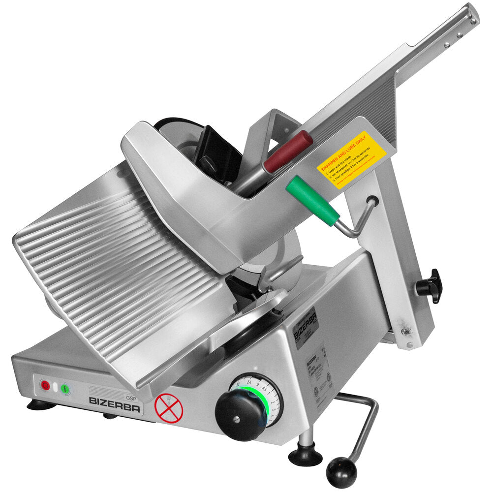 Bizerba GSP H I 90-60HZ-220V 13" Manual Gravity Feed Meat Slicer - 1/2 hp; 220V