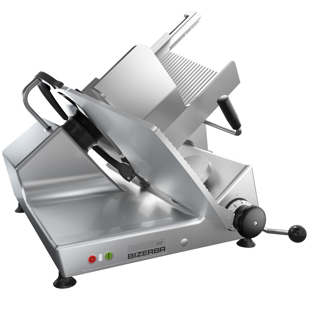Bizerba GSP H I 150-GCB 13" Heavy-Duty Illuminated Manual Gravity Feed Meat and Cheese Slicer - 1/2 hp
