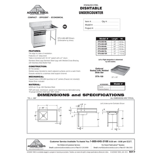 Spec Sheet