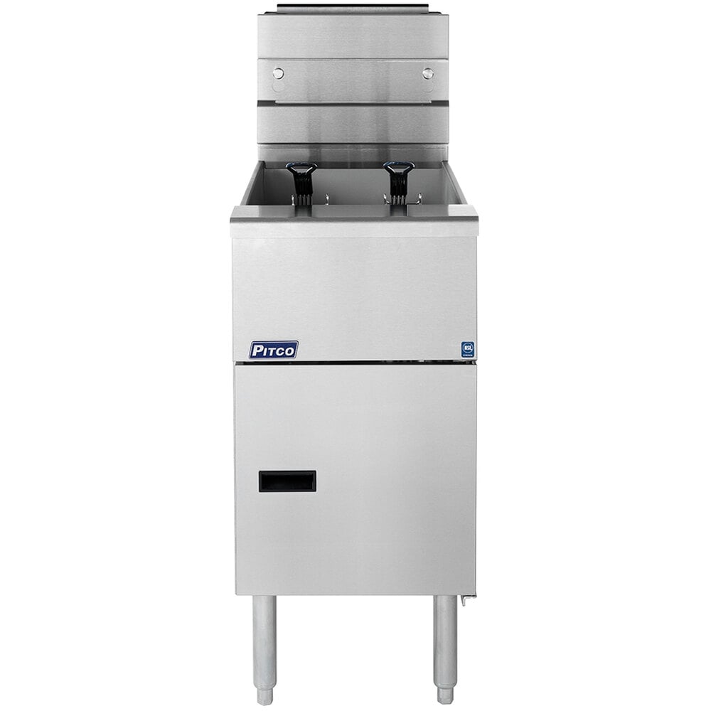 Pitco VF/35S NAT 35 lb Natural Gas Floor Fryer