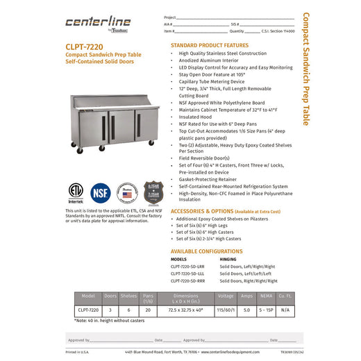 Spec Sheet