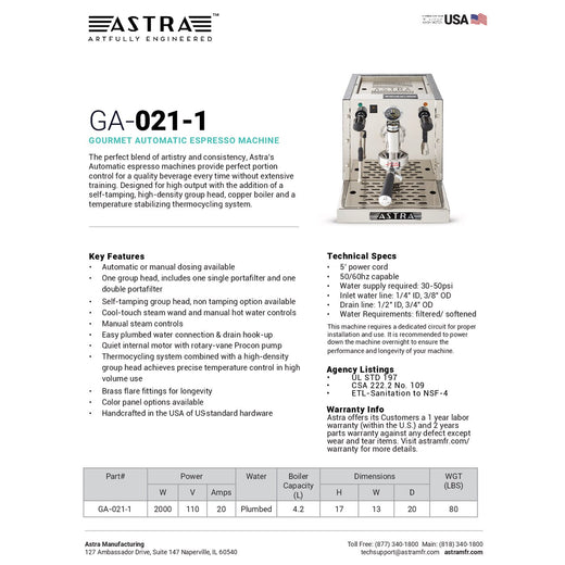 Spec Sheet