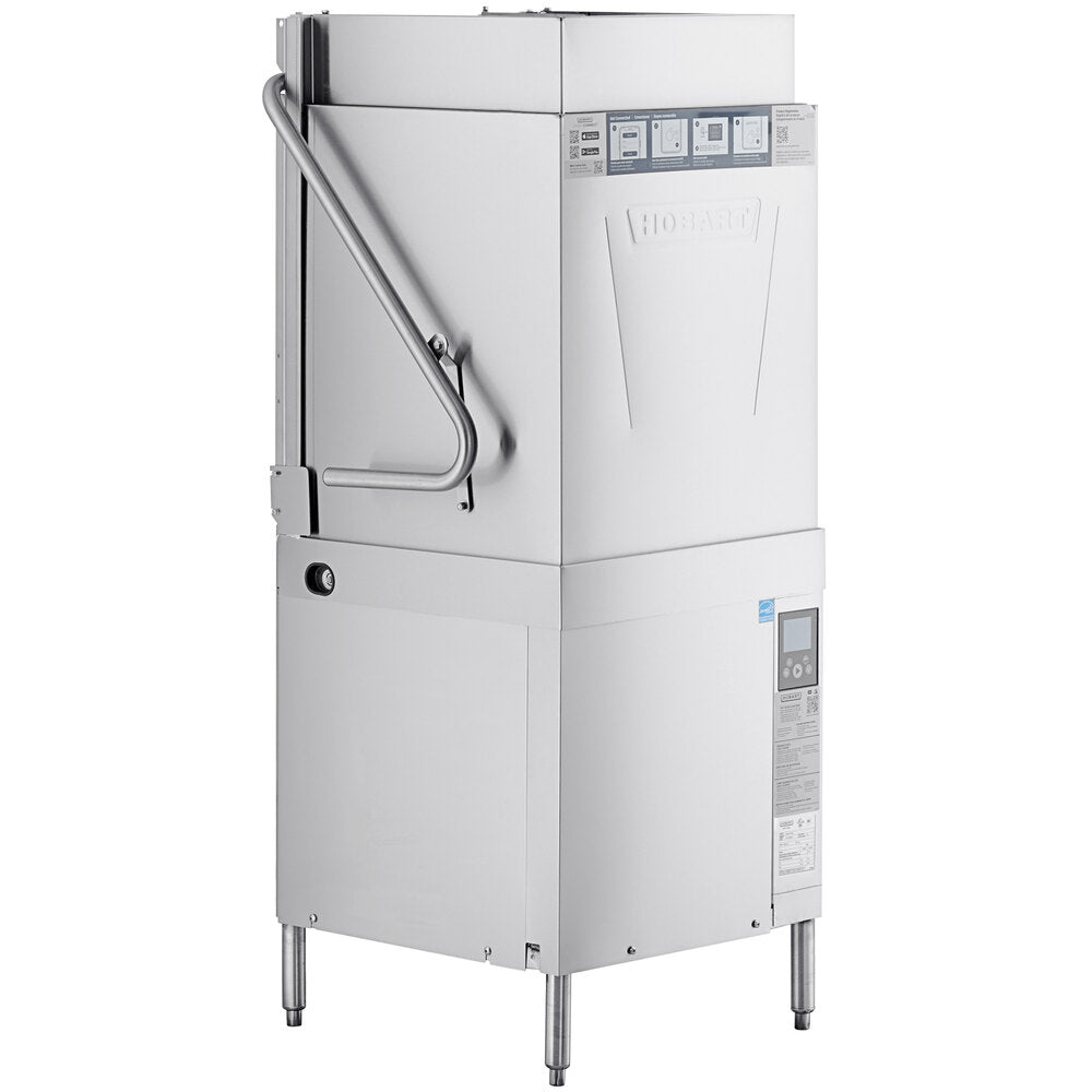 Hobart AM16T-BAS-2 High Temperature Door-Style Tall Base Electric Dishwasher with Booster Heater - 208-240V, 3 Phase