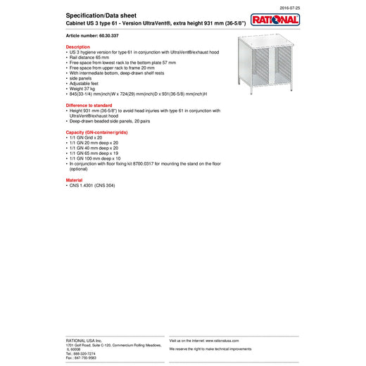 Spec Sheet