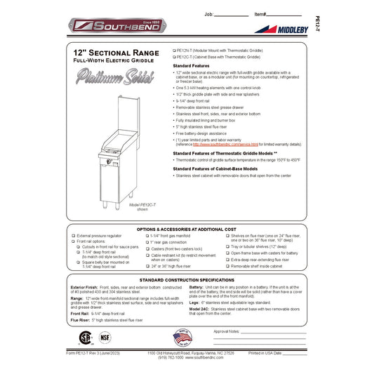 Spec Sheet