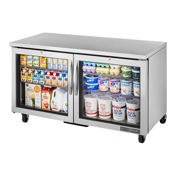 True TUC-60G-HC~FGD01 60 3/8" Undercounter Refrigerator with Glass Doors