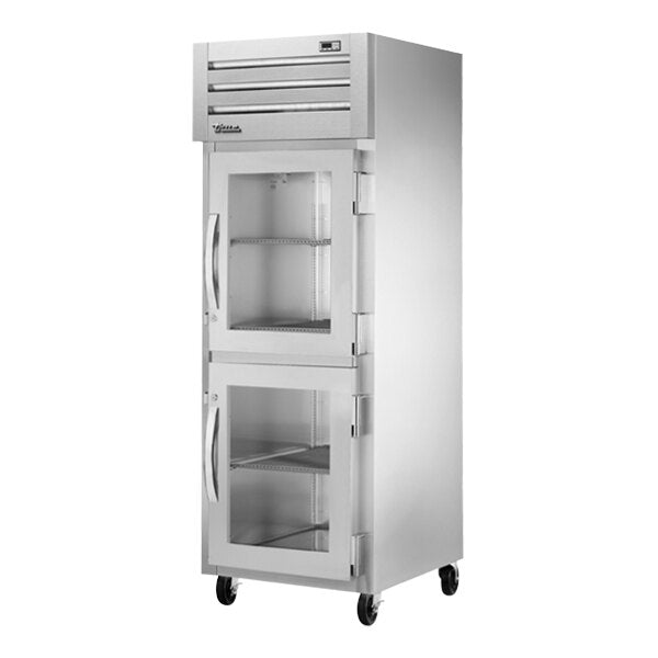 True STA1R-2HG-HC 2 Door Glass Half Door Reach-In Refrigerator