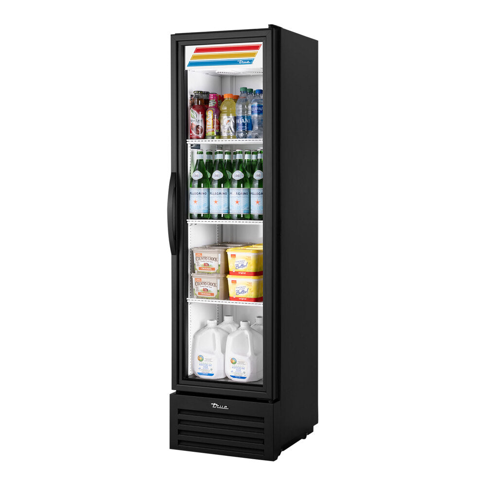 True T-11G-HC~TSL01 BLK 1 Door Glass Reach-In Refrigerator