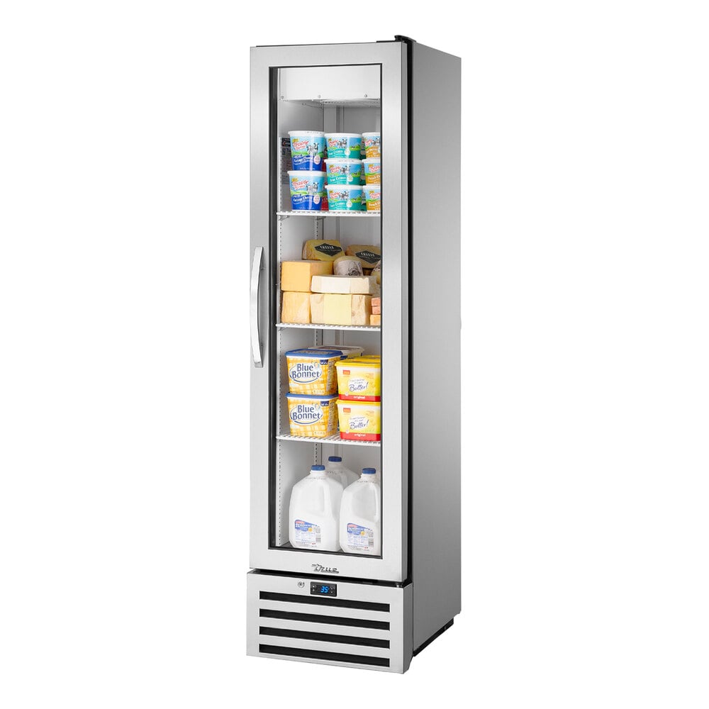 True T-11G-HC~FGD01 One Section Glass Door Reach-In Refrigerator