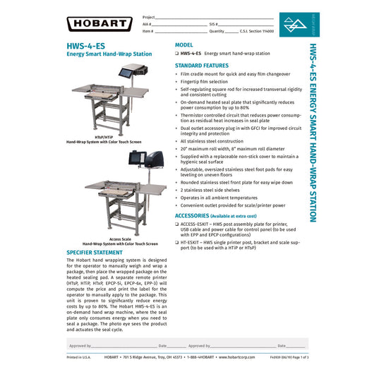 Spec Sheet