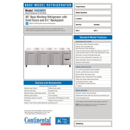 Spec Sheet
