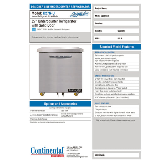Spec Sheet