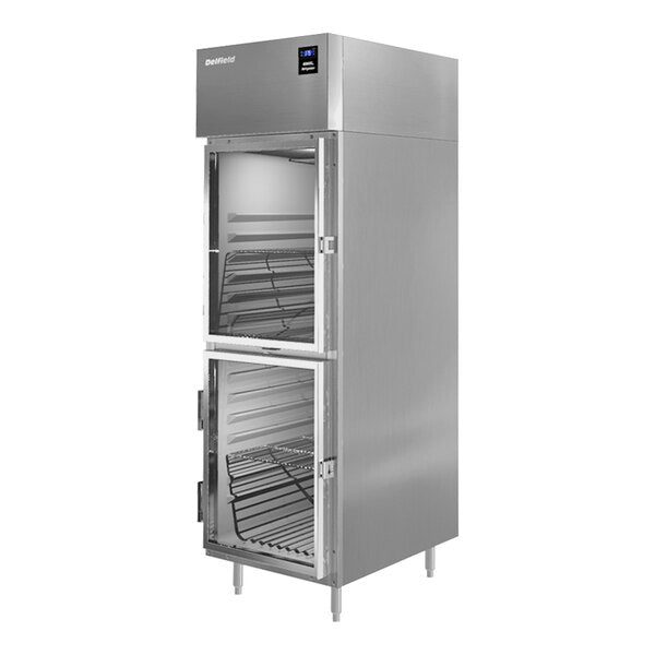 Delfield 6025XL-GH 25.5-Inch Reach-In Glass Door Refrigerator — 2 Doors