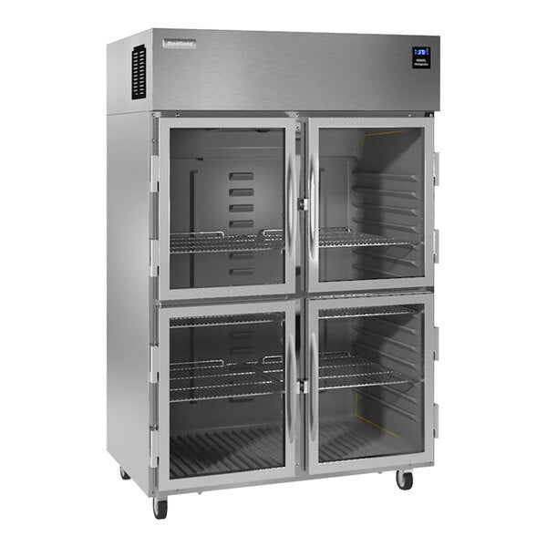 Delfield 6051XL-GH 51.125-Inch Reach-In Glass Door Refrigerator — 4 Doors