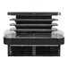 Howard McCray SC-OD42I-5-B-LED 60" Black 3-Shelf High Island Open Air Curtain Merchandiser - 115/208-230V