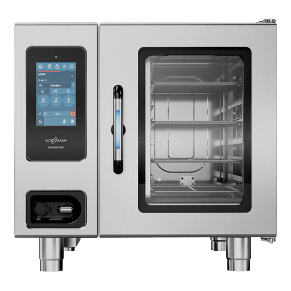 Alto-Shaam 6-10G PRO Prodigi Pro Natural Gas Countertop 6 Pan Half Size Combi Oven - 208-240V, 3 Phase