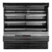 Howard McCray SC-OP35E-4S-B-LED 35E Series 51" Black 3-Shelf Vertical Open Air Curtain Produce Merchandiser - 115/208-230V