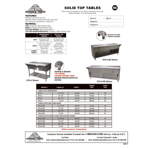 Spec Sheet