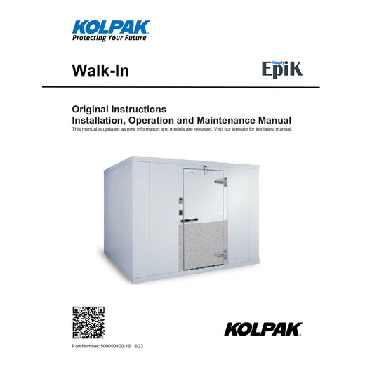 Kolpak Walk-In Installation Operation Manual