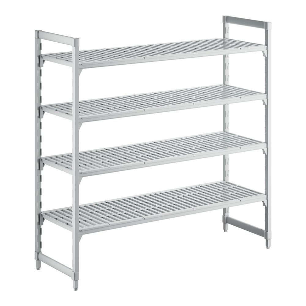 Cambro CPU247272V4PKG Camshelving Premium Vented 4-Shelf Starter Shelving Unit - 24" x 72" x 72"
