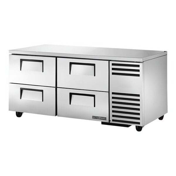 True TUC-67D-4-HC 67 1/4" Undercounter Refrigerator with Four Drawers