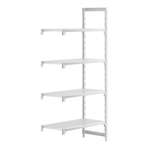 Cambro CPA214284V4PKG Camshelving Premium 4-Shelf Vented Add On Shelving Unit - 21" x 42" x 84"