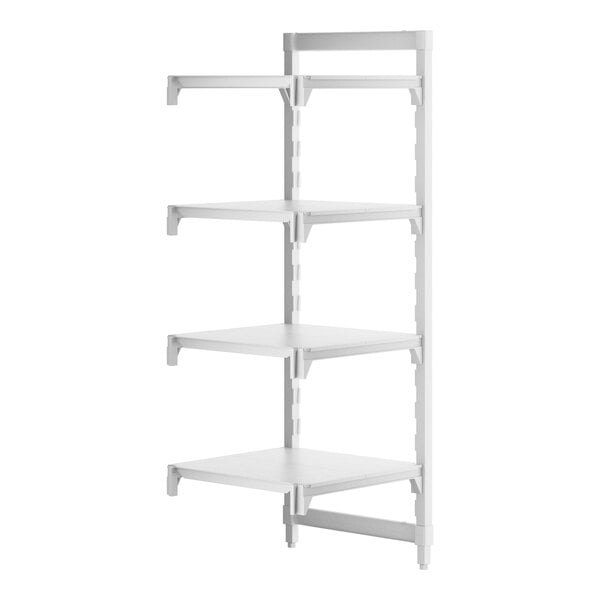 Cambro CPA242464S4480 Camshelving Premium 4-Shelf Solid Add On Shelving Unit - 24" x 24" x 64"