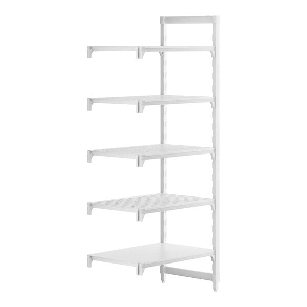 Cambro CPA243684VS5PKG Camshelving Premium 5-Shelf Vented/Solid Add On Unit - 24" x 36" x 84"