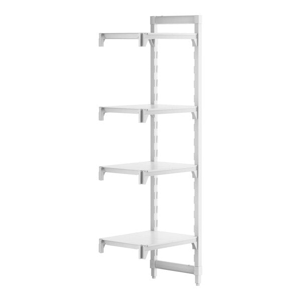 Cambro CPA182472S4480 Camshelving Premium Solid 4-Shelf Add-On Shelving Unit - 18" x 24" x 72"