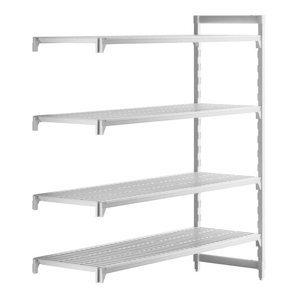 Cambro CPA247272V4PKG Camshelving Premium 4-Shelf Vented Add On Shelving Unit - 24" x 72" x 72"