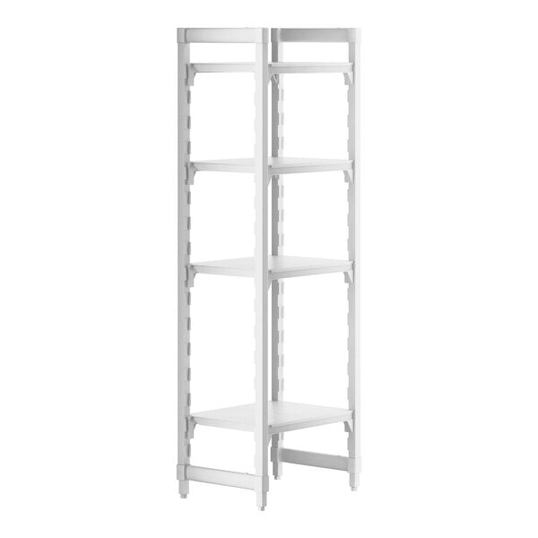 Cambro CPU182472S4480 Camshelving Premium 4-Shelf Solid Mobile Starter Unit - 18" x 24" x 72"