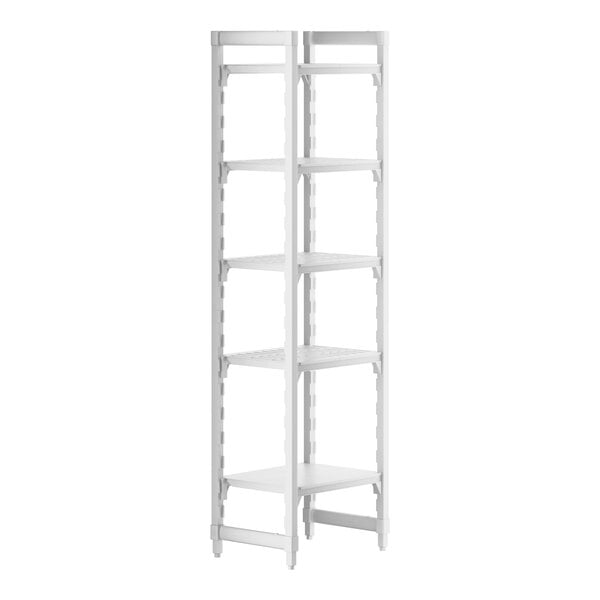 Cambro CPU182484VS5PKG Camshelving Premium Vented/Solid 5-Shelf Starter Unit - 18" x 24" x 84"