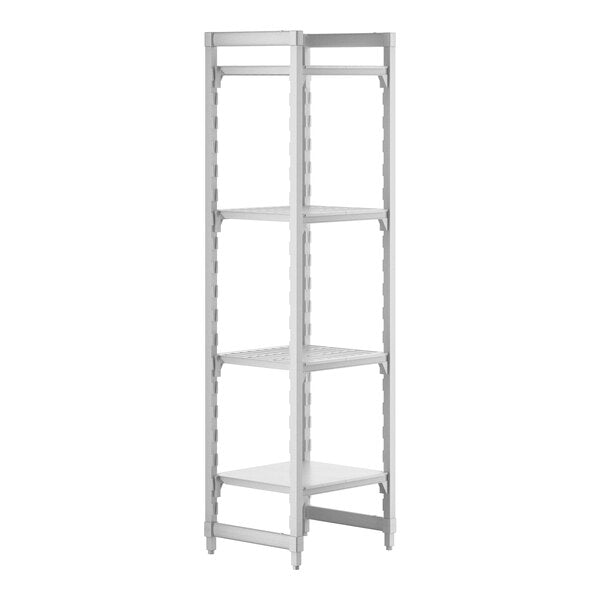 Cambro CPU212484VS4PKG Camshelving Premium 4-Shelf Vented/Solid Starter Unit - 21" x 24" x 84"
