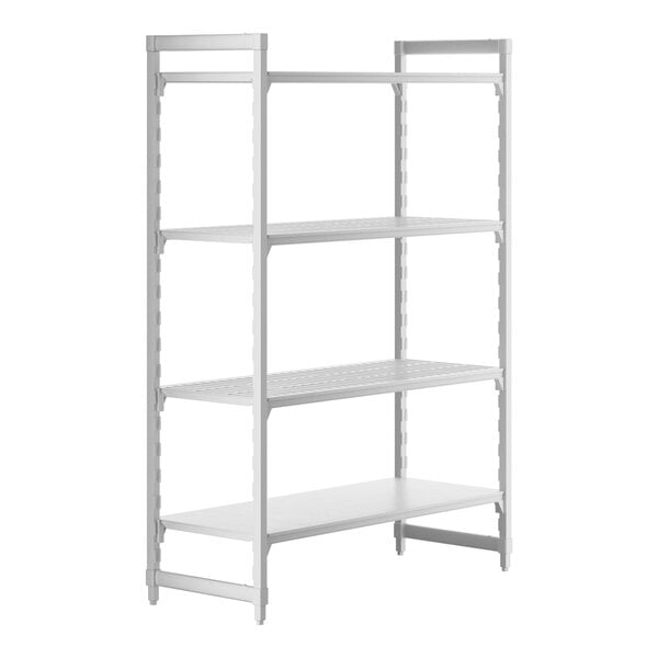 Cambro CPU246084VS4PKG Camshelving Premium Vented/Solid 4-Shelf Starter Unit - 24" x 60" x 84"