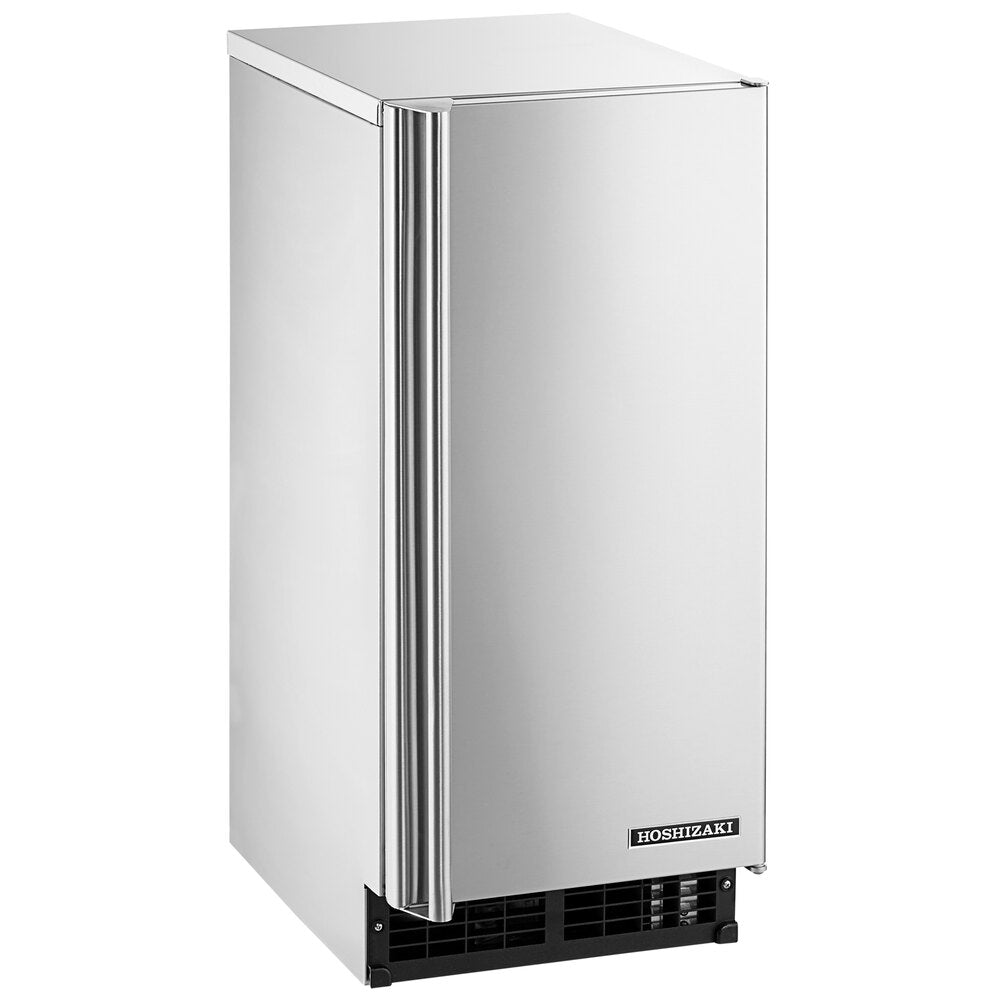 Hoshizaki AM-50BAK 14 7/8" Air-Cooled Undercounter Top Hat Cube Ice Machine with 27 lb. Storage - 54 lb., 115V