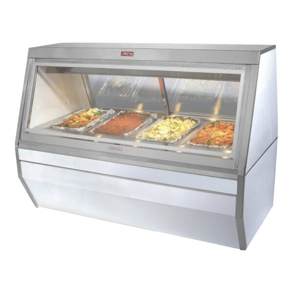 Howard McCray CHS35-8-BE 35 Series 95" Black 6-Well Hot Food Case - 120/240V, 3 Phase