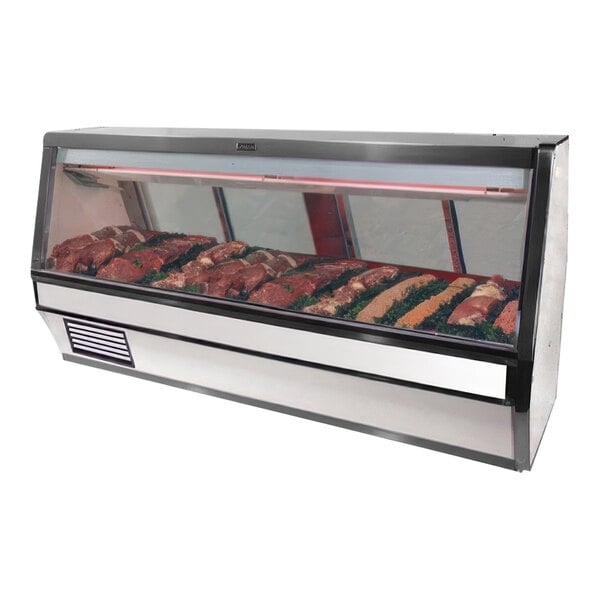 Howard McCray SC-CMS40E-8-BE-LED 40 Series 100 1/2" Black Endless Single-Duty Refrigerated Red Meat Case - 115V