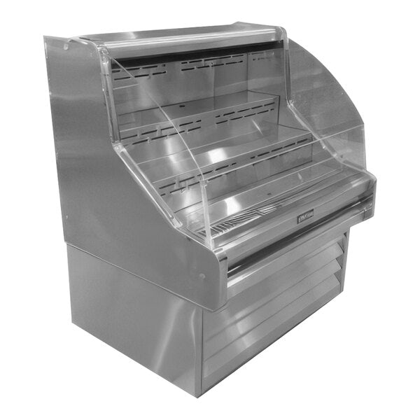 Howard McCray SC-OS35E-4C-LED OS35E Series 51" White Endless 2-Shelf Horizontal Open Air Curtain Merchandiser - 115V