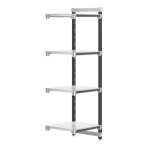 Cambro EXA212472S4480 Camshelving Elements 4-Shelf Solid Add-On Unit - 21" x 24" x 72"