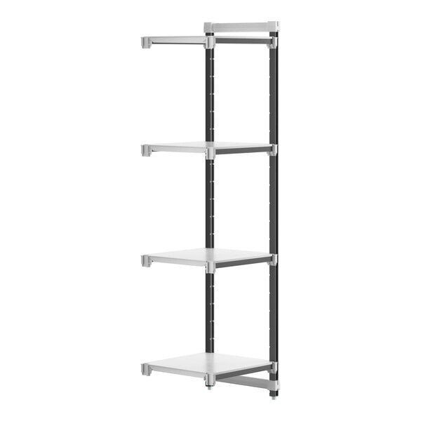 Cambro EXA212484S4480 Camshelving Elements 4-Shelf Solid Add-On Unit - 21" x 24" x 84"