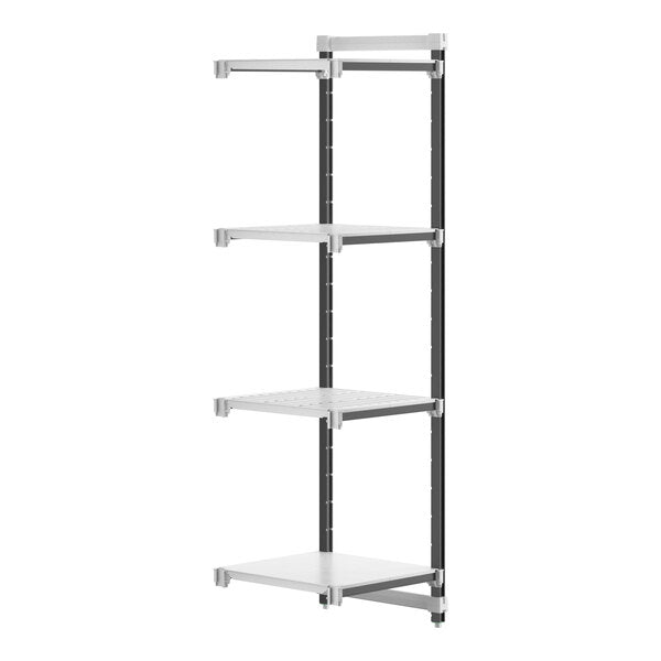 Cambro EXA242484VS4480 Camshelving Elements 4-Shelf Stationary Add-On Unit - 24"W x 24"L x 84"H