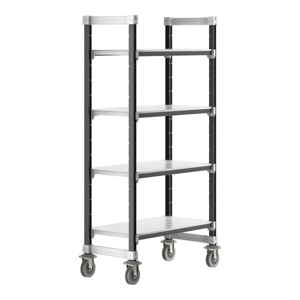 Cambro EXHD183670S4480 Camshelving Elements XTRA High Density Solid 4-Shelf Mobile Starter Unit