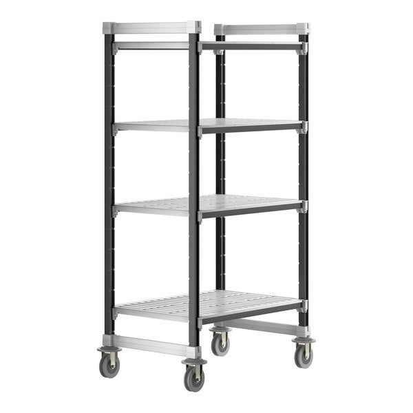 Cambro EXHD243670V4480 Camshelving Elements XTRA High Density Mobile Starter Unit, Vented 4-Shelf
