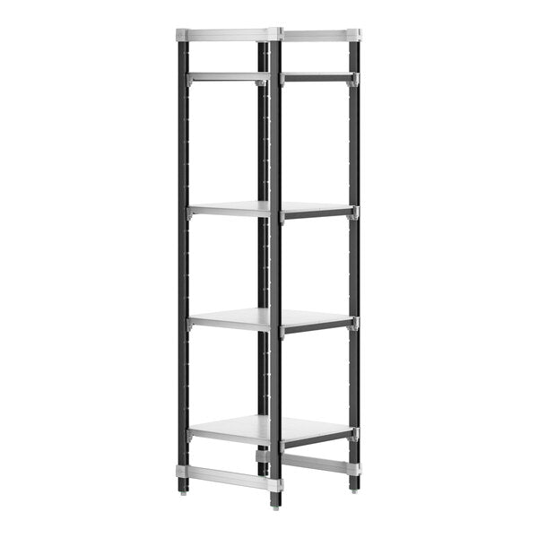 Cambro EXU242484S4480 Camshelving Elements 4 Shelf Solid Starter Shelving Unit - 24" x 24" x 84"