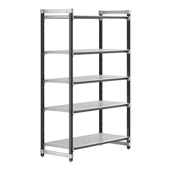 Cambro EXU245484V5480 Camshelving Elements 5-Shelf Vented Starter Shelving Unit - 24'' x 54'' x 84''