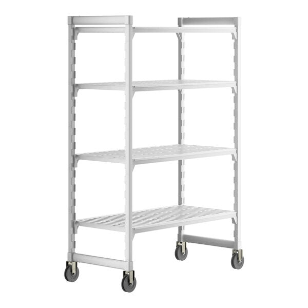 Cambro CPHU244875V4480 Camshelving Premium 4-Shelf Vented Mobile Starter Unit - 24" x 48" x 75"